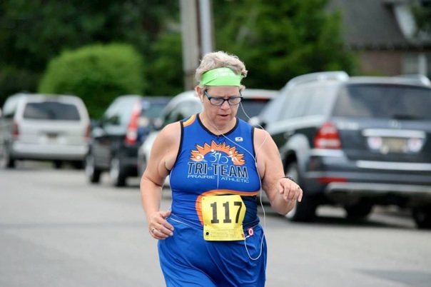 Obviously struggling a little with the heat and humidity, but getting it done while wearing the uniform of my new team!